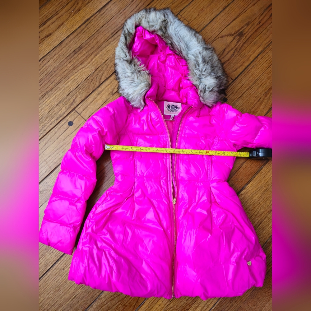 Juicy Puffer Jacket with Faux Fur Hood GIRL Size L